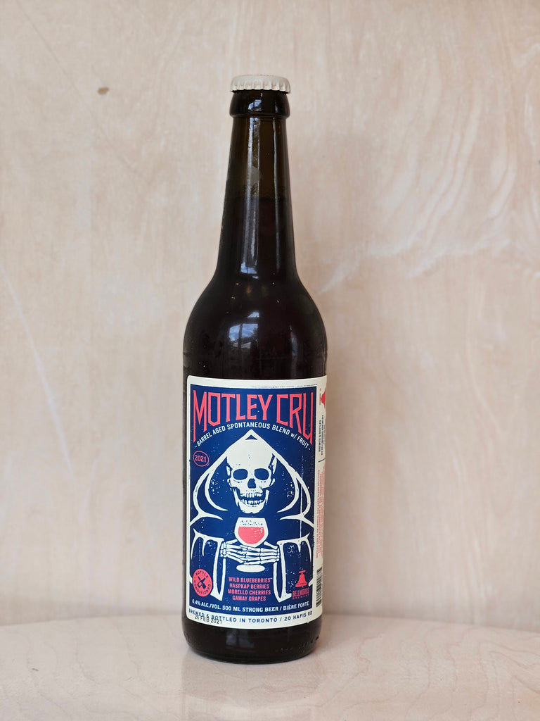 Bellwoods - Motley Cru 2021 (BA Spontaneous Blend w/ Blueberry, Haskap, Morello Cherry, & Gamay Grapes) / 500mL