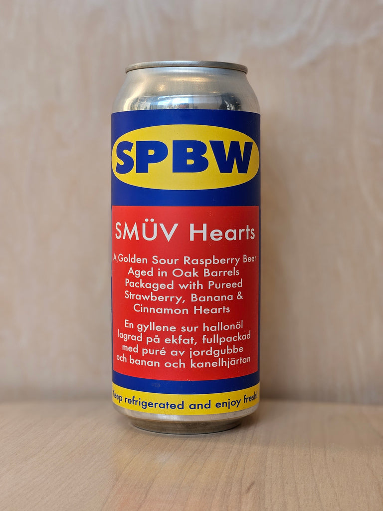 Small Pony - SMÜV Hearts (Oak B.A Golden Sour Raspberry Beer w/ Pureed Strawberry, Banana and Cinnamon Hearts) / 473mL