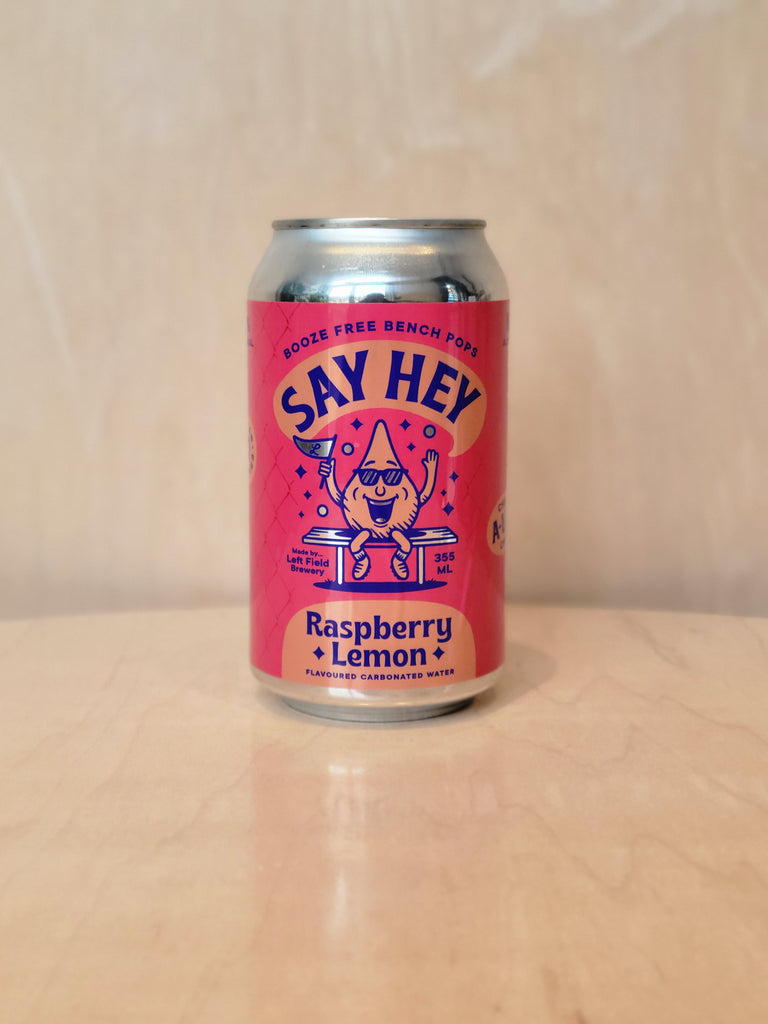 Left Field - Say Hey: Raspberry & Lemon (Flavoured Sparkling Water) / 355mL
